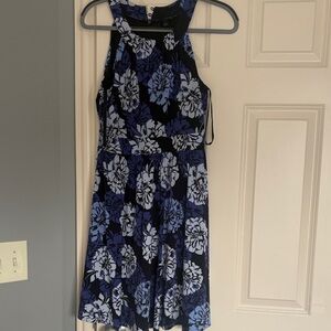 Banana Republic Blue Floral Midi Dress